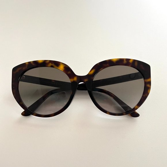 0110 EXCELLENT USED CONDITION JIMMY CHOO SUNGLASSES  TORTOISE SHELL CAT EYE - Picture 3 of 12